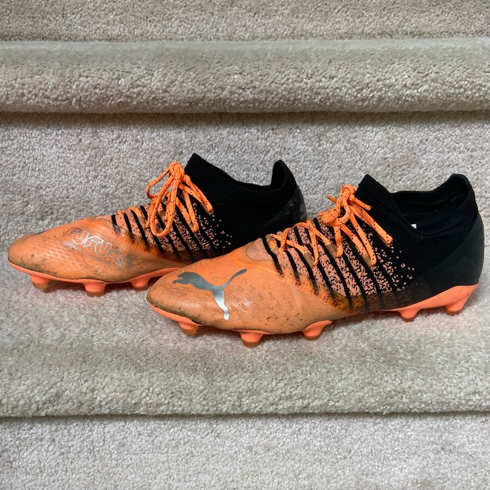 Puma Future Fuzionfit Pro 1 ACZ Evoknit Soccer Cleats Orange Black Men’s 10 - Picture 3 of 10
